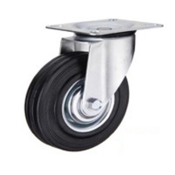 Industrial Rubber Castor Wheel Swivel 75mm, Wheel Size 75*25