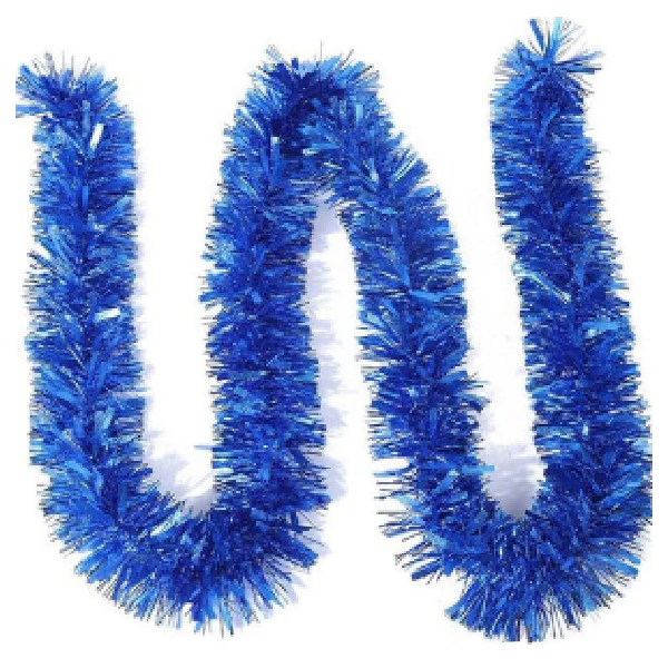 2m*8m*6ply Shiny Christmas Tinsel Garland Sapphire Blue