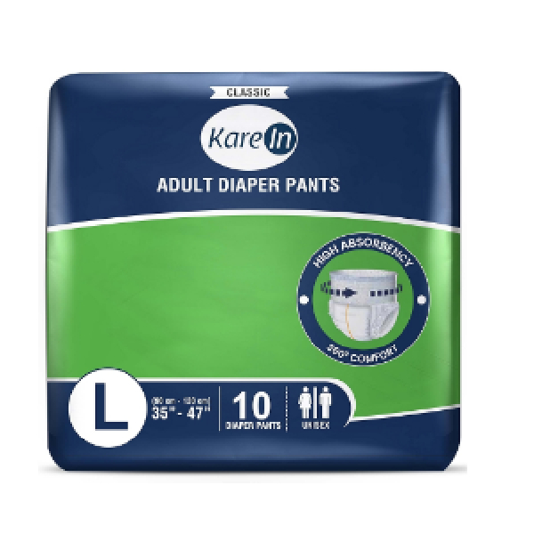 Karein Classic Adult Pull Up Diapers Large, Pack of 10