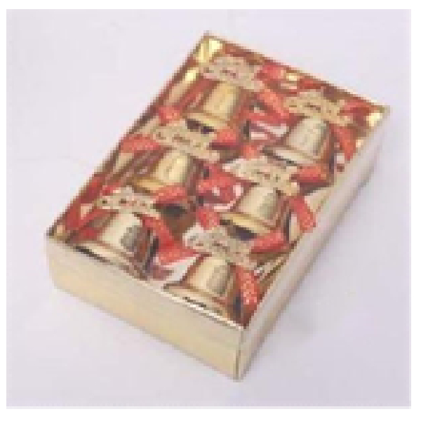 4*3cm Gold Bells With Red Ribbon Merry Christmas Decorated 6pcs/Box