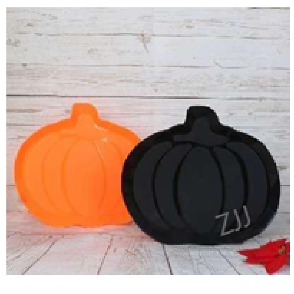 30*40cm Halloween Plastic Pumpkin Shape Compote (Black/Orange)