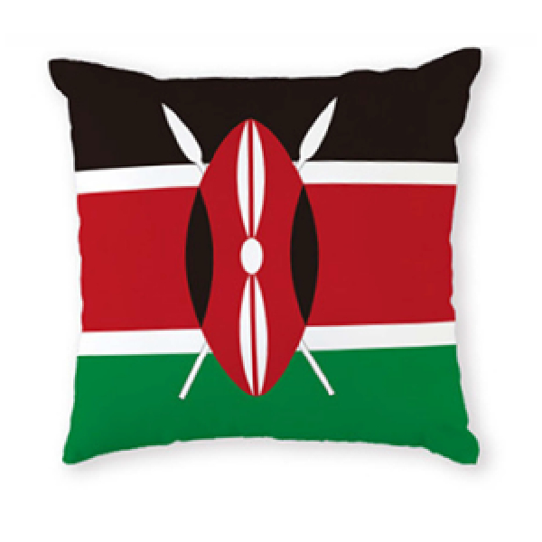 Kenya Flag Cushion 45X45cm, Hakuna Matata