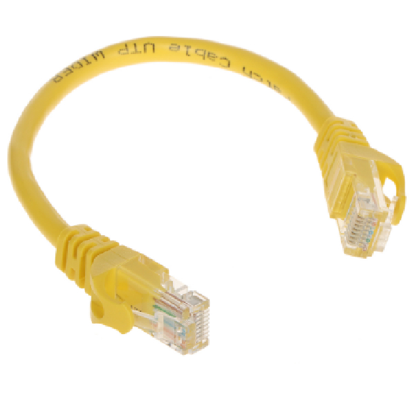 CAT6 Patch Cable 0.2 Meter, Yellow, Terabit