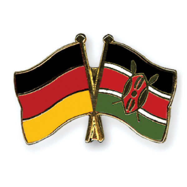 Friendship Flag Pin - Kenya + Germany