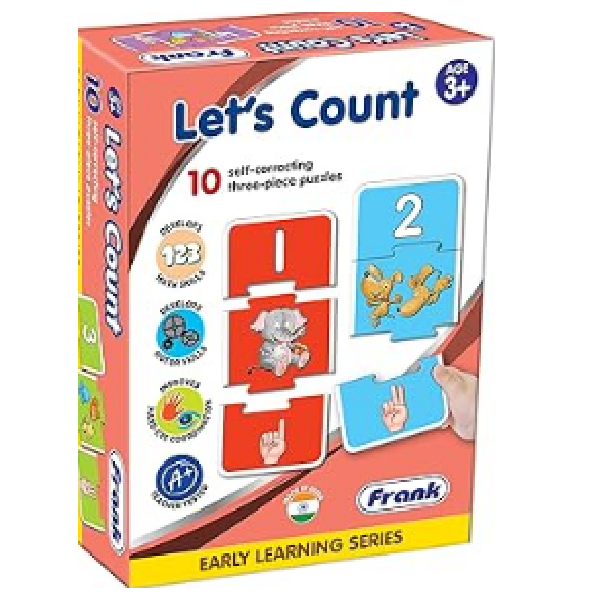 Lets Count Puzzle 10 Self Correcting 3pc Puzzle, Frank