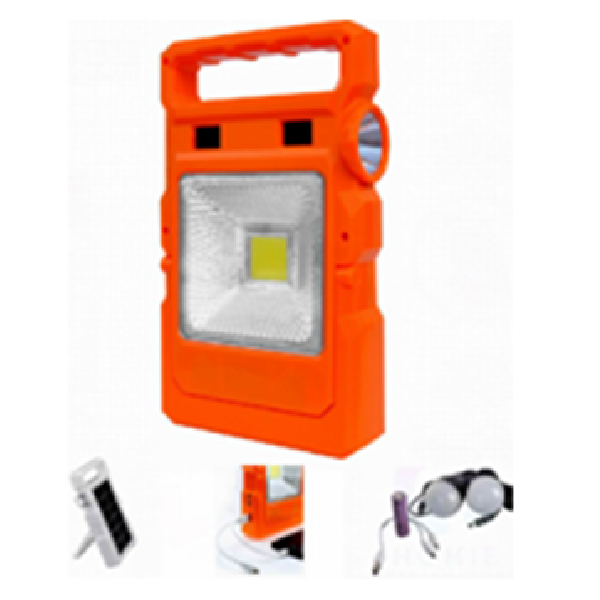 Portable Outdoor Garden Solar Floodlight Lantern With Power Bank W/2Pc 1W Bulbs