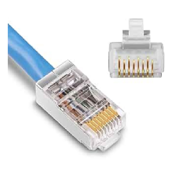 RJ45 Shield Pins Without Plating, Metal Jacket, Packs Of 50 Pcs, Bag With Header, Terabit