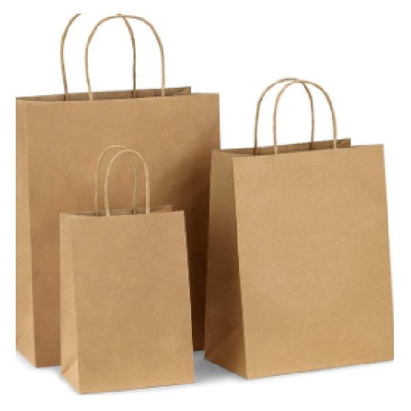 Twisted Paper Handle Gift Bags - Brown Paper - Size Mm Small 210 X 125 X 300 Per Piece