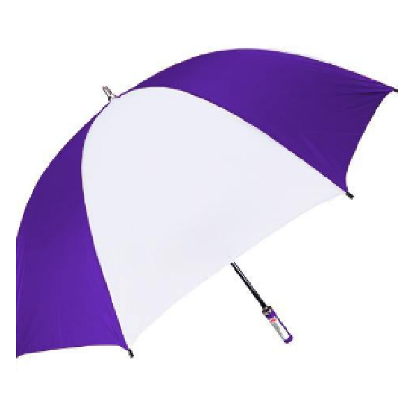 Straight Handle Umbrella, Purple and White, 1 Meter