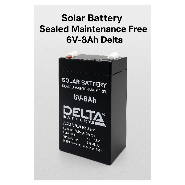 Solar Bty Sealed Maintenance Free 6V-8Ah Delta
