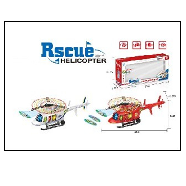Battery Operated Rescue Helicopter With Music Light In Window Box