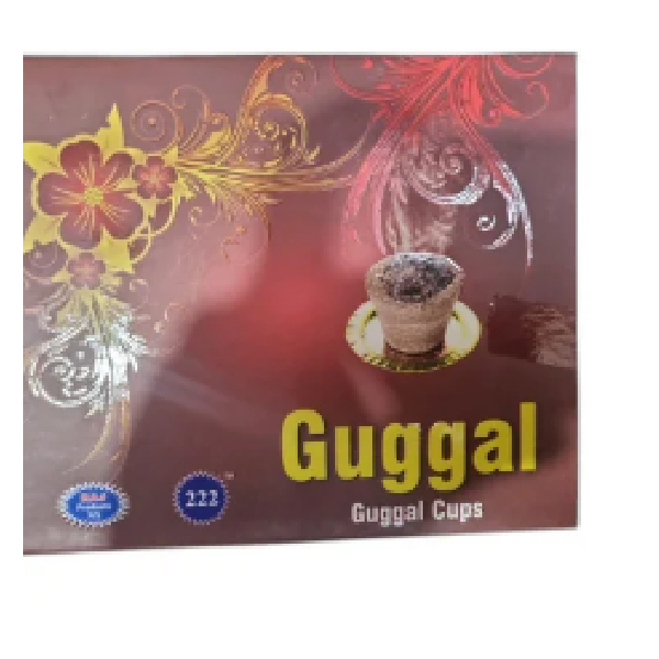 12pcs Guggal Dhoop Cup With Clay Diva In Box. Plain brown box