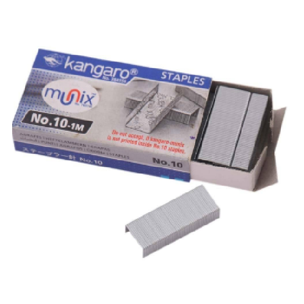 Staples Kangaro Munix, No 10, Box Of 1000 Staples