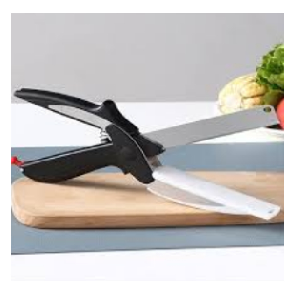 Clever Cutter Scissor Knife, 2 In 1 Knife & Chopping Board