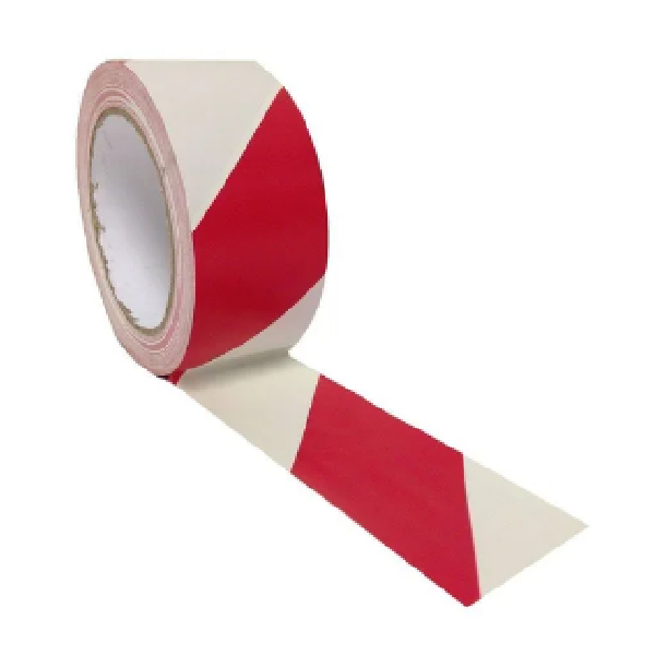 Pvc Floor Marking Tape White & Red 0.15Mmx50Mmx33M