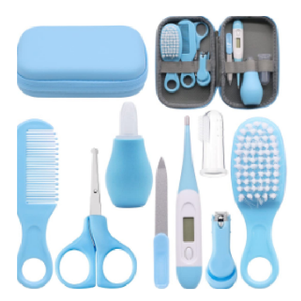Baby Grooming Kit 8pcs In Zip Around Hard Case