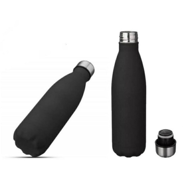 750ml Matt Black Cola Bottle, Stainless Steel