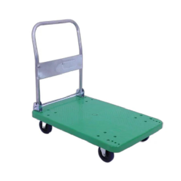 Heavy Duty Hand Trolley, Wide Load Base Green