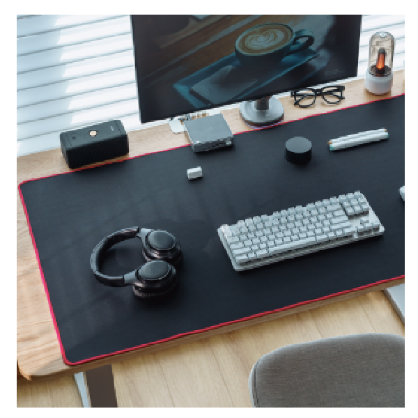 PVC Leather Construction Mouse Mat 800x400mm, Grey,Black, Pink,Brown,DK Green, Lumi