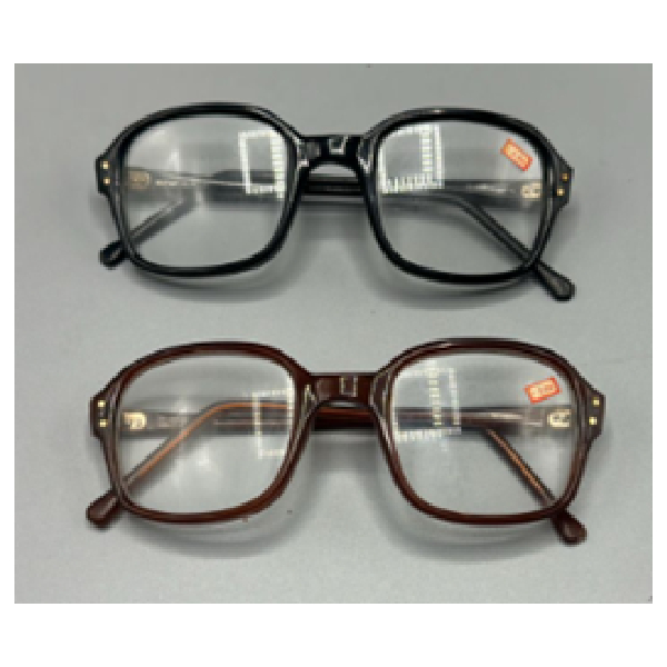 Reading Glasses 1.25 Power Plastic Frame, Black/Brown