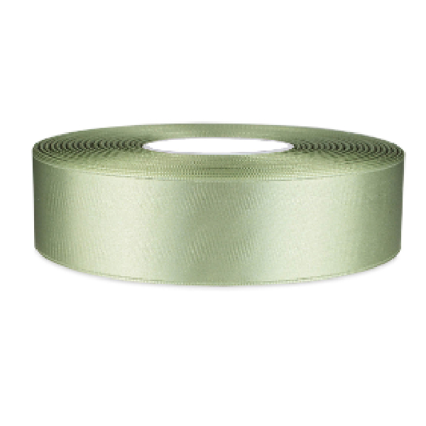 Single Side Polyester Ribbon 15mm, 25 Yards, Fern Green Color