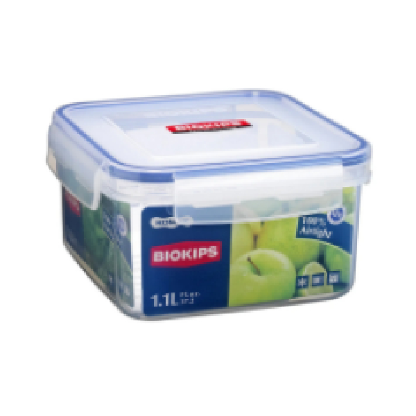 Plastic Food Container - 1.1Lit 156*156*58(H)Mm Biokips Polypropylene