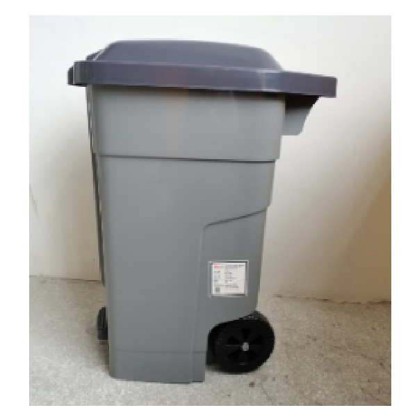 70L Garbage Can, Grey Color, With Wheels