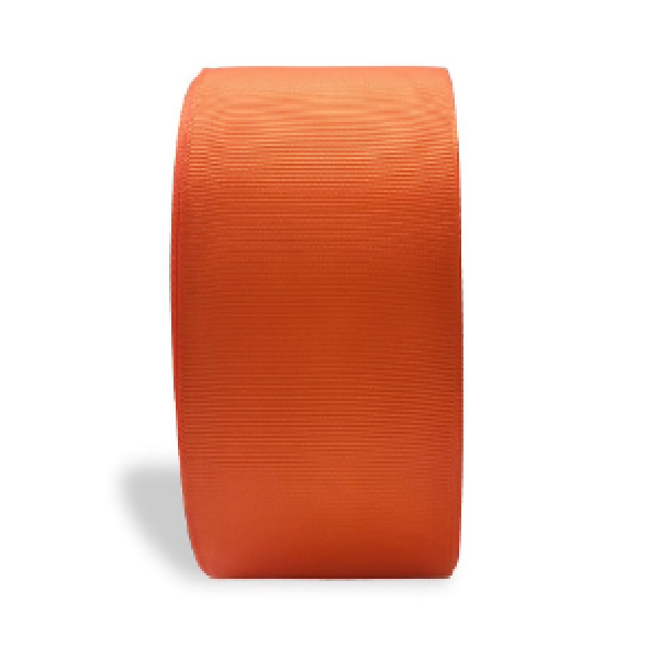 Single Side Polyester Ribbon 25mm, 25 Yards, Autumn Orange Color