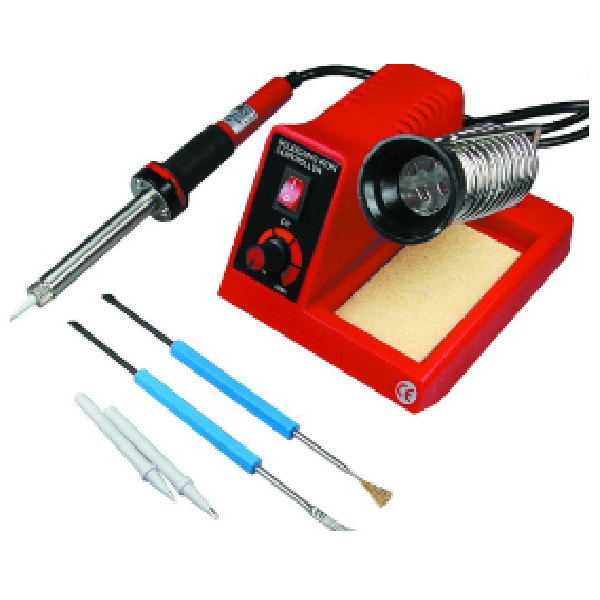 Solldering Iron 3P Uk Plug - Temperature Controlled Station 100 ~ 450 Deg C. Red