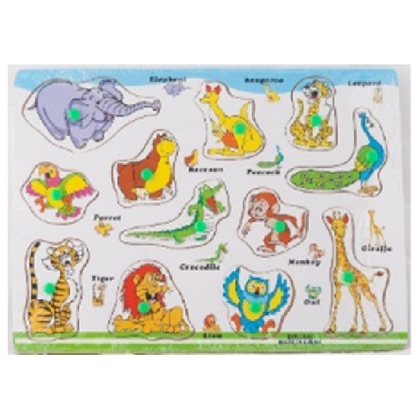 Wild Animal Wooden Puzzle A4