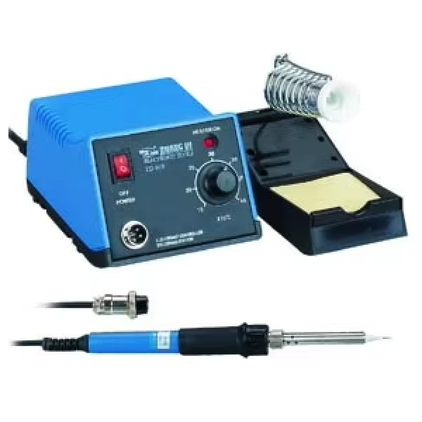 Soldering Iron With Stand, 2P Round Plug 24V-48W Blue