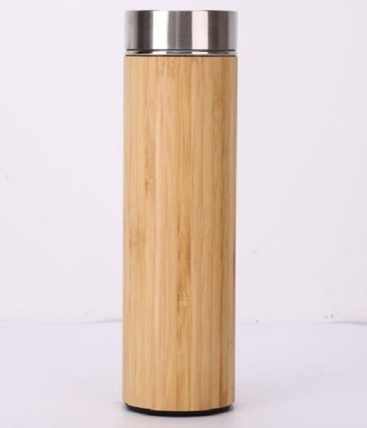 500ml Bamboo Shell Bottle Double Wall With Filter