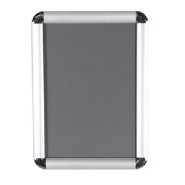 Round Corner Snap Frame 25mm Silver A2