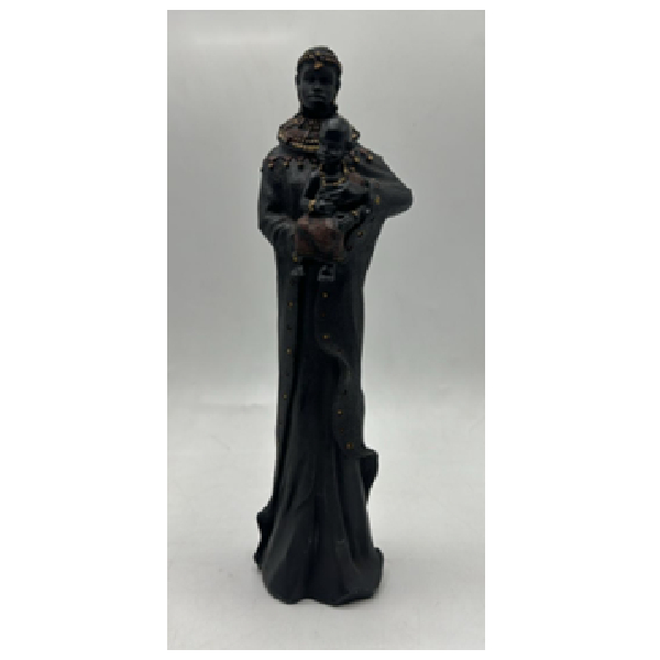 Statue Maasai Woman With Carrying Kid, 29cm