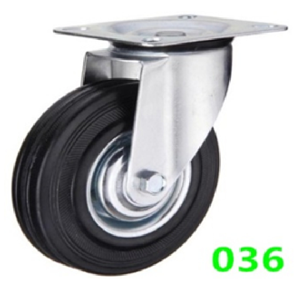 Industrial Rubber Castor Wheel Swivel 75mm, Wheel Size 75*25