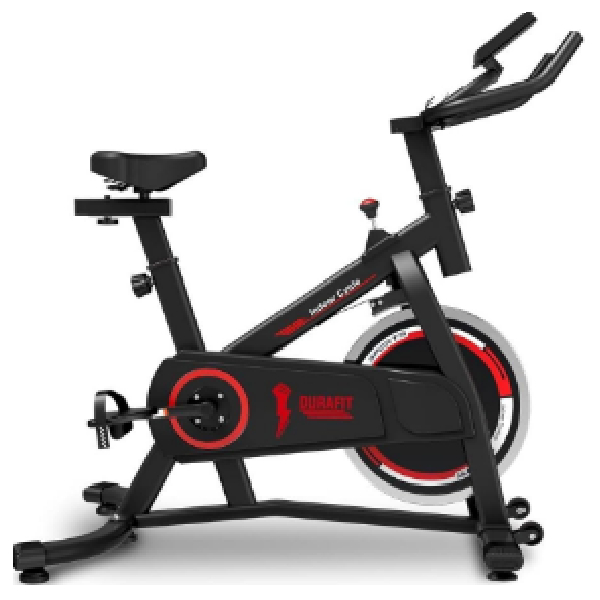 Exercise Bike Flywheel:8Kg, 110Kg Max Weight, Computer Monitor: Time,Speed,Distance,Calorie, Pulse, Belt Power