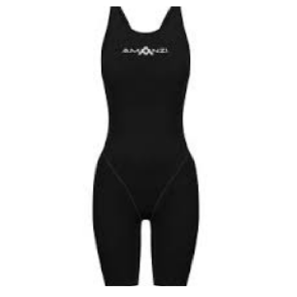 Women Swim Costume Upto Knee Sinle Piece, Black, Large