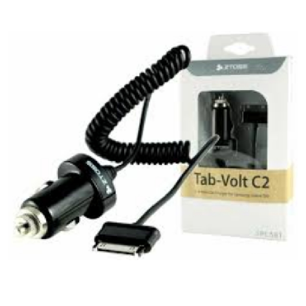 Tab-Volt C2 - 2.1A Mini Car Charger For Samsung Galaxy Tab Ztoss Black