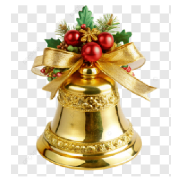 27*23Cm Gold Bell Shape With Ornaments Decorate