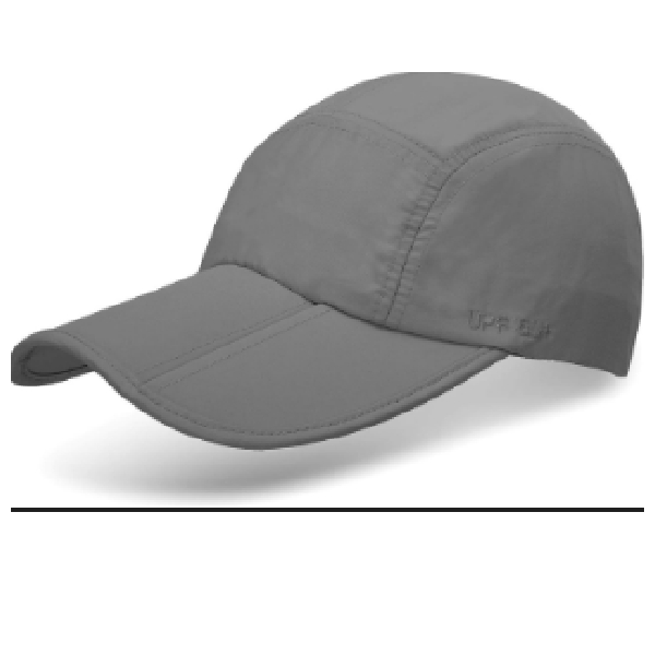 Baseball Cap with Foldable Visor, Gray AceCamp