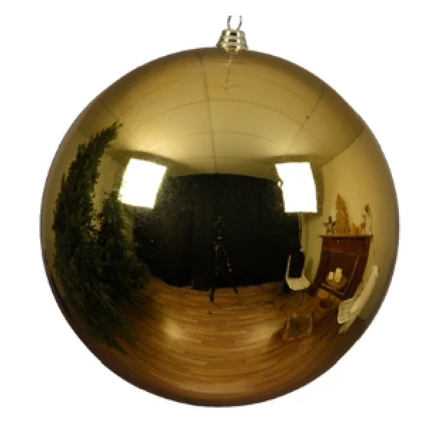 20cm Shiny Plastic Ball Gold