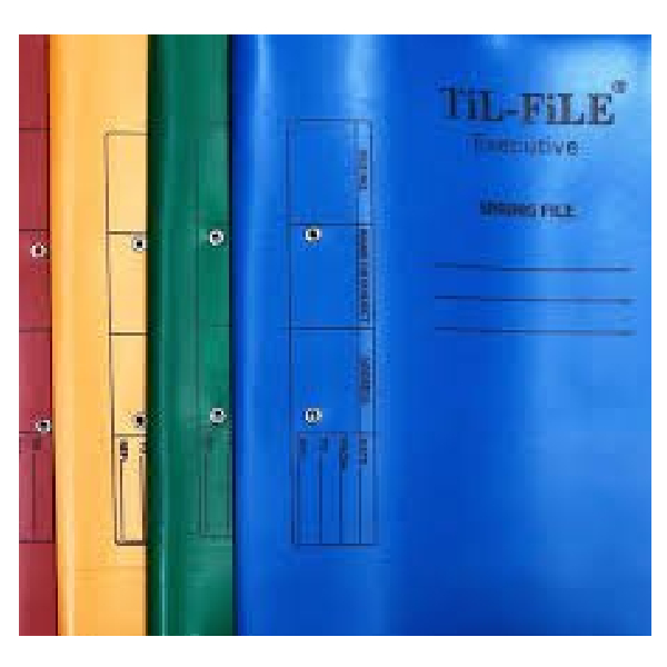 Til-File Executive Spring File, Per Piece, Asstd Color