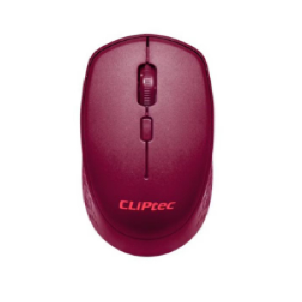 Cliptec 2.4Ghz Wireless Optical Mouse -Maroon