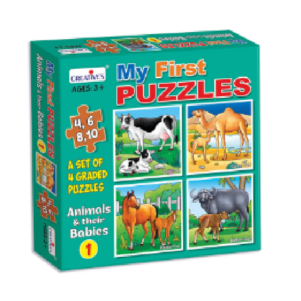 My First Puzzles-Animals & Their Babies-1 Creative