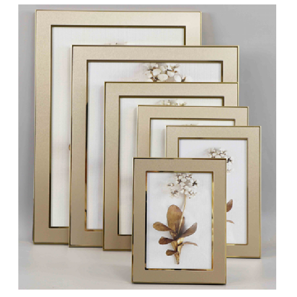 Photo Frame 6X8 Inch Broad Gold Shining Inner/Outer Border