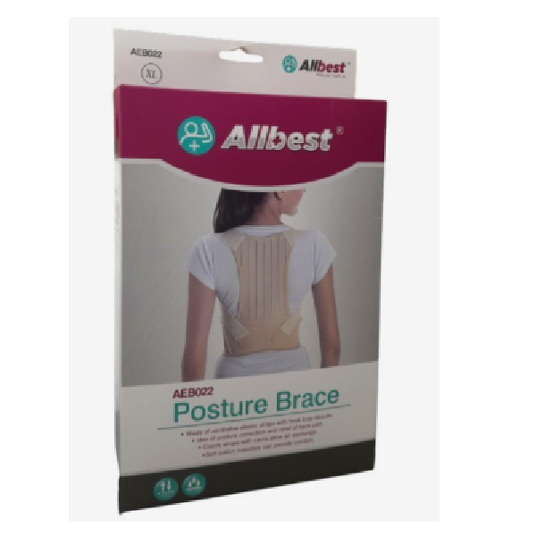 Breathable Back Support - Beige, Large Allbest