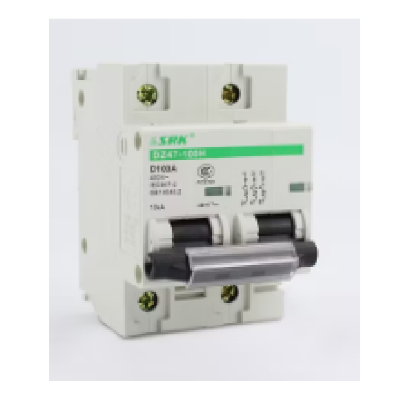 2 Pole Miniature Circuit Breaker C100 Breaking Capacity-6KA