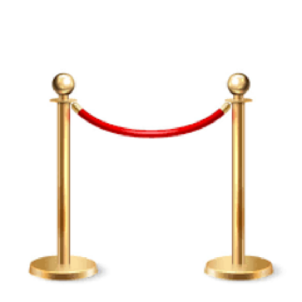 Golden Base And Pole With 2M Red Strap, With Base And Its Cap