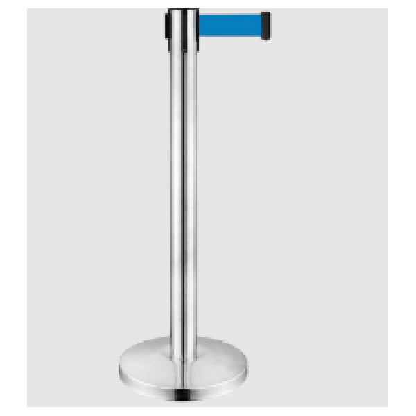 Silver Base And Pole With 2M Blue Strap, With Base And Its Cap