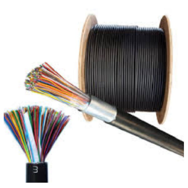 Telephone Cable 100 Core Round, 0.4Mm Outdoor, Jelly Filled Per Meter Sunpower Single Strand 250 Black